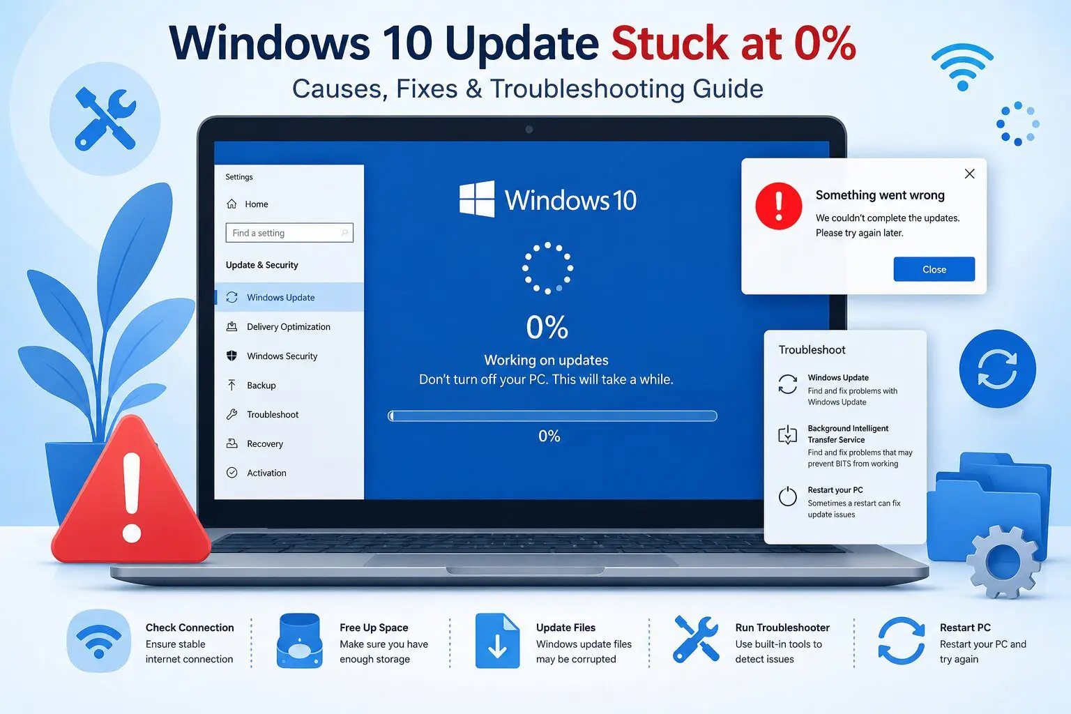 Quick Fix Windows 10 Update Stuck on 0% Problem